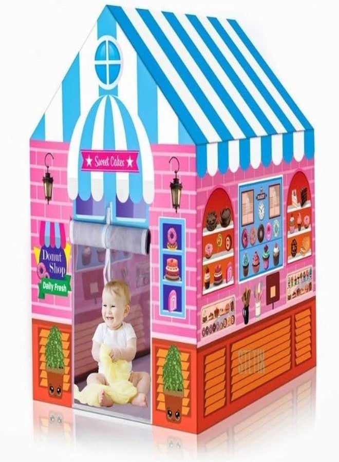 CAPSEA Play Tent House for Toys for 2 to 8Years Old Girls Boys,Colorfull and Light Weight and Foldable Children Kids Toys,Indoor and Outdoor Tent House (Cake Shop Tent House) - Image 1